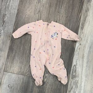 Tuffy Pink Heart Patterned Kids One Piece